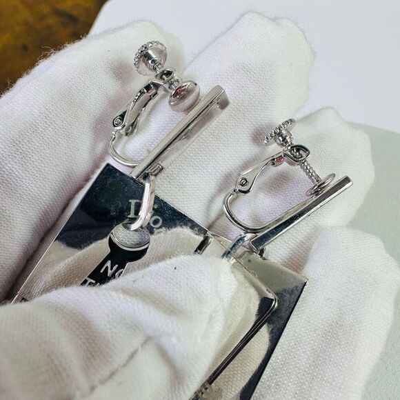 Christian‎ Dior Secret Hotel Screw Back Silver Tone Vintage Earrings Non-Pierced - Picture 5 of 7